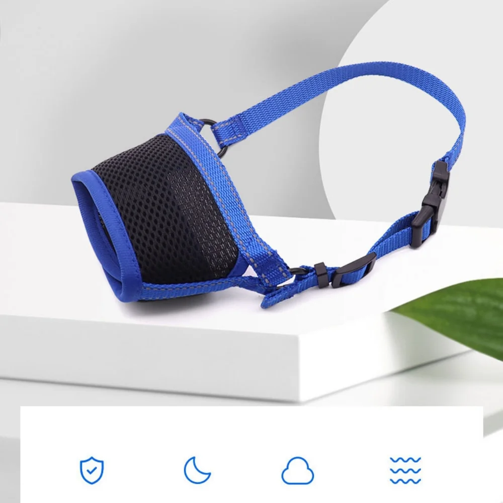 Dog muzzle blue and black LG 18 24cm XL 24 28cm